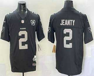 Men%27s Las Vegas Raiders #2 Ashton Jeanty Limited Black 65th Fashion Vapor Jersey->las vegas raiders->NFL Jersey